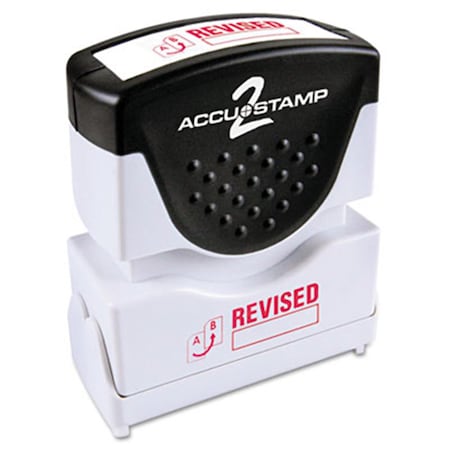 Consolidated Stamp Accustamp2 Shutter Stamp with Anti Bacteria- Red- REVISED- 1.63 x .5 35587